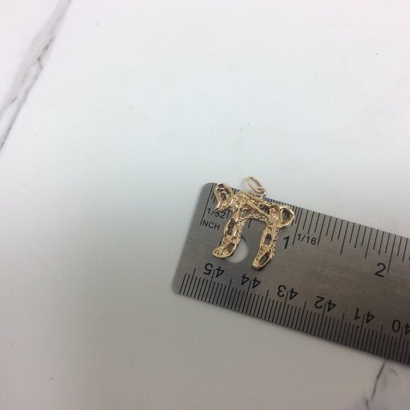 14K Yellow Real Solid Gold Jewish Hai Chai 18 Long Life Pendant Charm 3.70gr - Picture 7 of 7